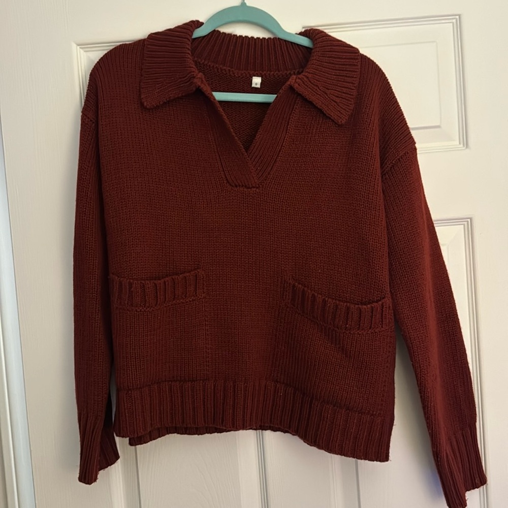 Oversized Maroon Sweater